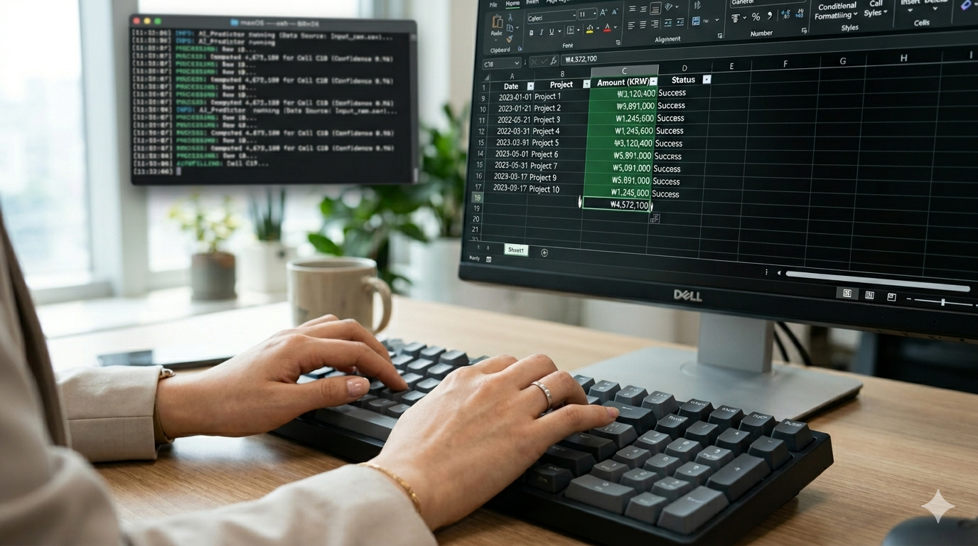 Python Selenium 코드가 공공 포털에 자동 접속해 환경표지 인증제품 목록을 다운로드하는 자동화 실행 화면