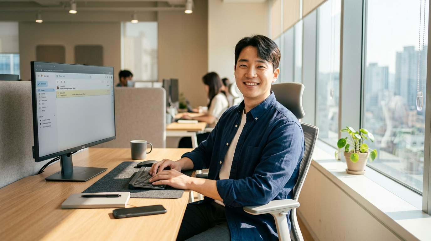 AI교육기관 비현코 수료 후 업무 자동화 ROI를 실증한 증권사 담당자의 여유로운 아침