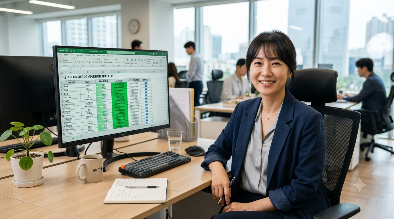 AI 자동화 교육 후 LMS 이수처리와 결과 메일 발송까지 자동화에 성공한 직장인