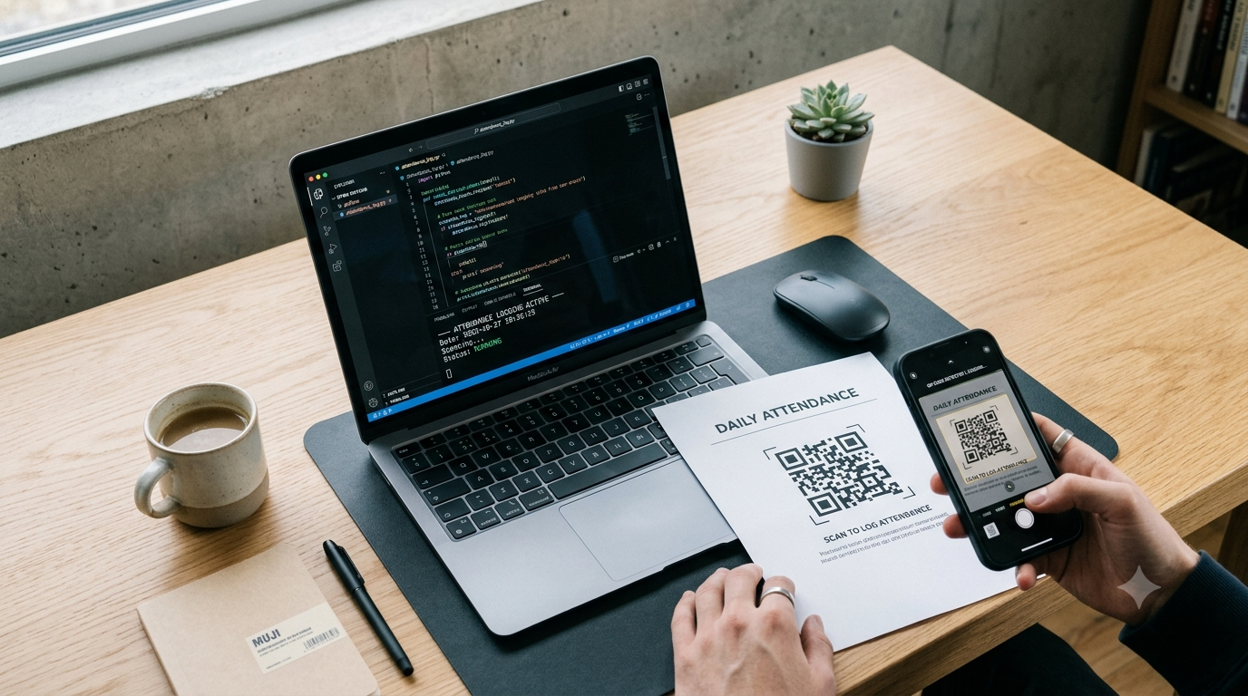 비전공자도 구현한 Python QR 입퇴실 자동화 — AI 교육기관 바이브코딩스쿨 수강생 사례