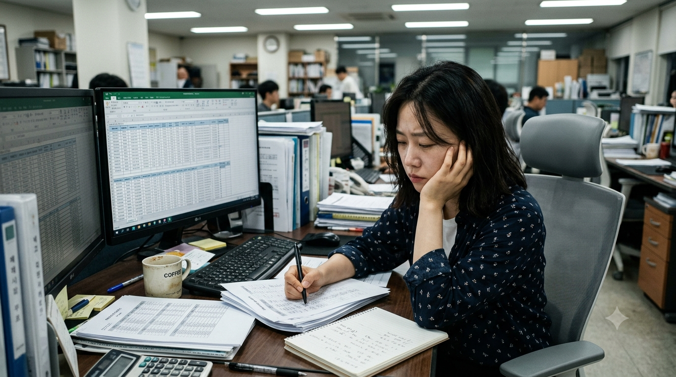 매일 반복되는 DPA 검증 데이터 수작업에 지친 제조업 직장인, 바이브코딩스쿨 수강 전 모습