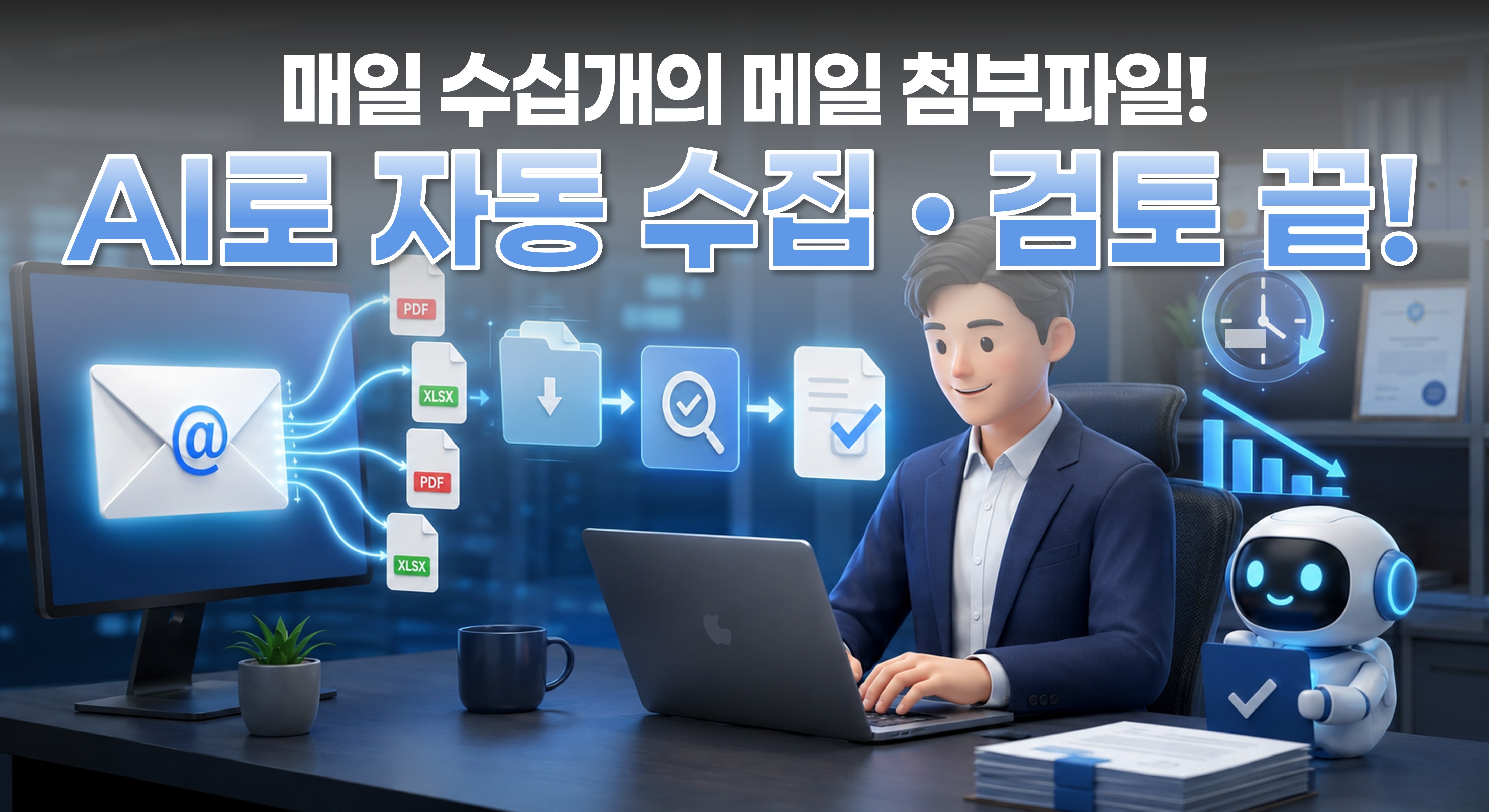 [품질인증] SW인증기관 T사, 메일 첨부파일 자동 수집·서류 검토 자동화 | 월 30시간 → 10시간으로 단축