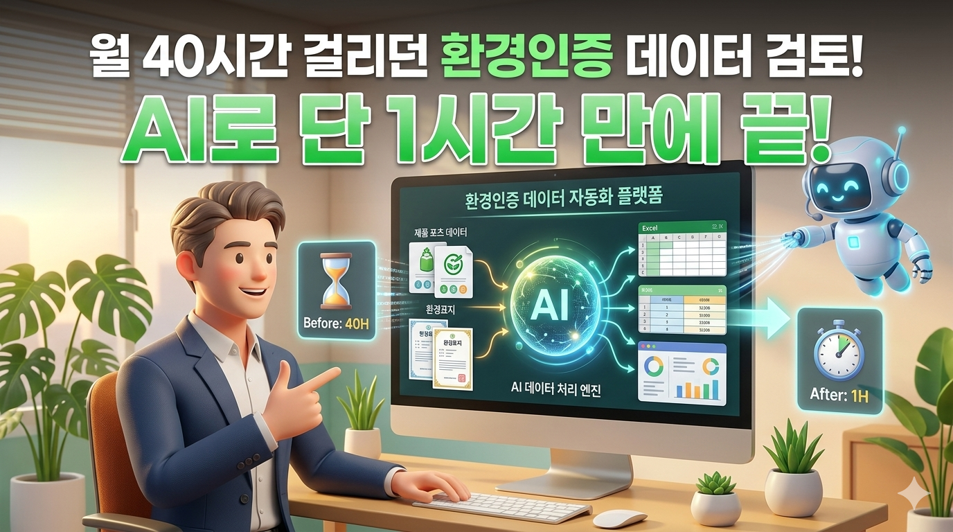 [품질/인증] 환경인증기관 A사, 매달 반복하던 포털 수집 완전자동화 | 월 40시간 → 1시간으로 단축